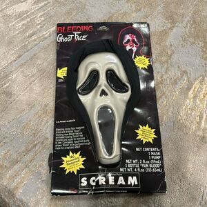1997 Scream Bleeding Ghost Face w/ Heart Pump UNUSED Fun World Ghostface + Blood